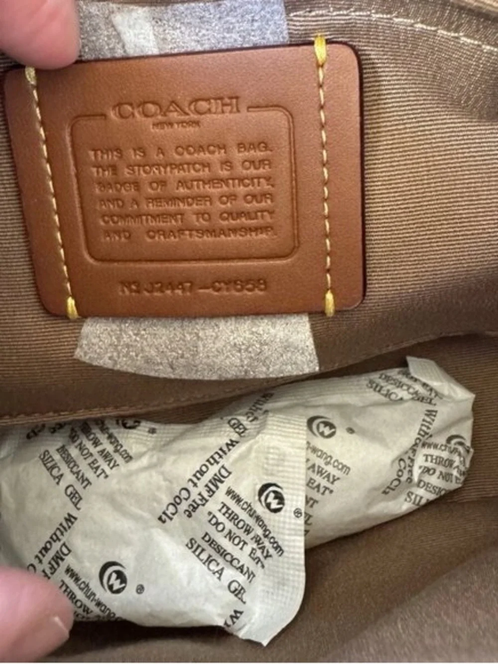 Coach Brown Signature Shearling Trim Shoulder Bag with Gold Hardware